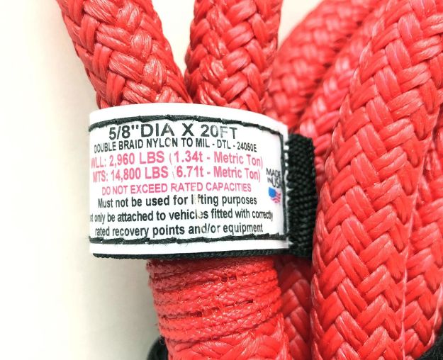 Extreme Duty Kinetic Energy Rope 5/8 Inch X 20 Foot Factor 55