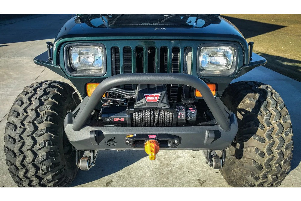 Pyro Stubby Front Bumper with Flat Top Stinger | Jeep Wrangler CJ/YJ/TJ