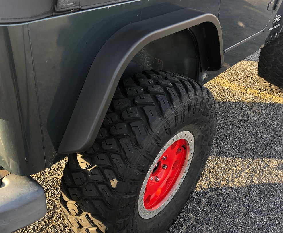 Jeep TJ Fenders Rear Double Arch 4 Inch Flare Pair Motobilt