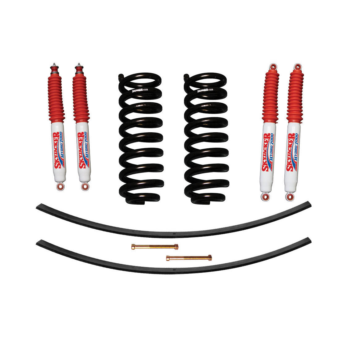 Ranger Suspension Lift Kit 89-97 Ranger w/Shock 1.5-2 Inch Lift Incl. Front Coil Springs Rear Add-A-Leafs Skyjacker