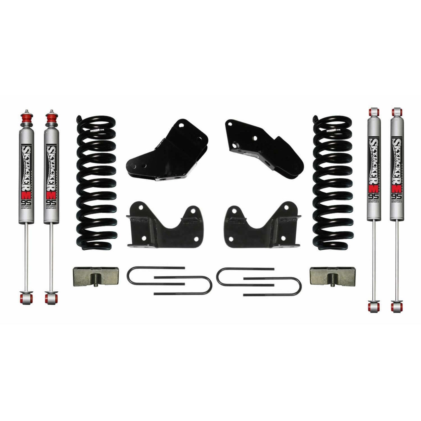 Ranger Suspension Lift Kit 83-97 Ford Ranger  w/Shock M95 Performance Shocks 4 Inch Lift Incl. Standard Brackets U Bolts Blocks Skyjacker