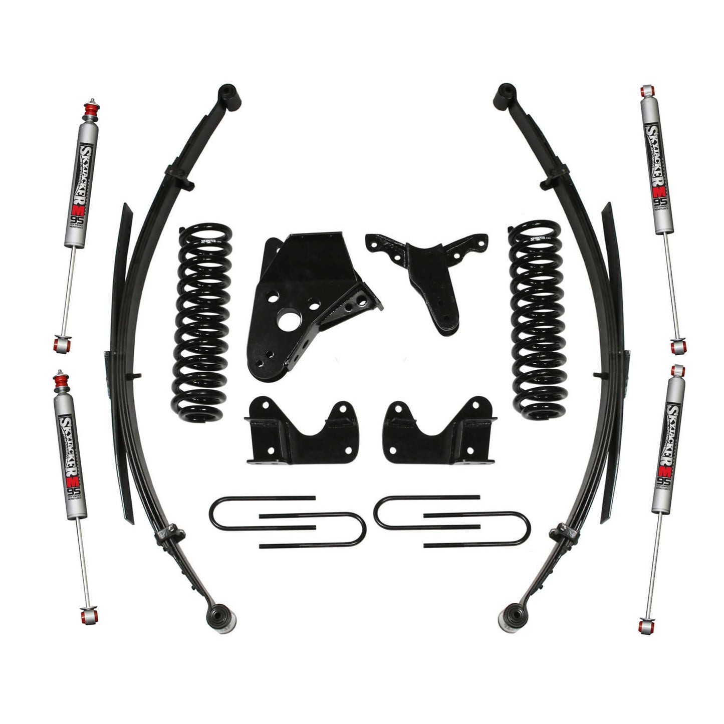 Ranger/B4000 Suspension Lift Kit 98-97 Ranger 94-97 B4000 w/Shock M95 Performance Shocks 4 Inch Lift Incl. Front Coil Springs Rear Leaf Springs Rear U Bolt Kit Skyjacker