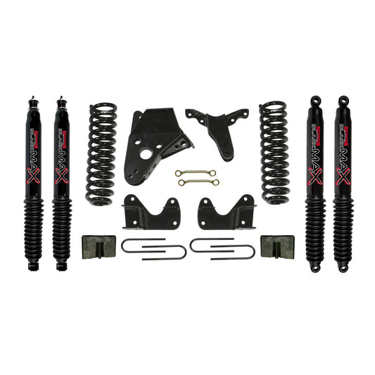 Bronco II Suspension Lift Kit  84-90 Bronco II w/Shock Black MAX Shocks 6 Inch Lift Incl. Front Springs Sway Bar End Link Kit Rear Block Rear U Bolt Kit Skyjacker