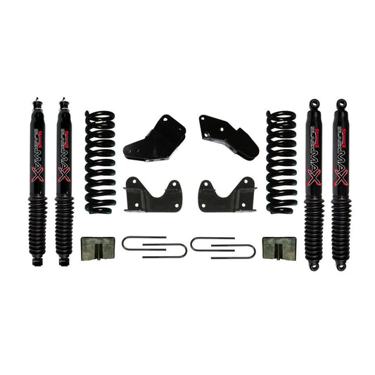 Ranger/B Series Suspension Lift Kit 83-97 Ranger 94-97 Mazda B Series w/Shock Black MAX Shocks 6 Inch Lift Incl. Front Coil Springs Hinge Brackets Radius Arm Bracket Rear U Bolt Kit Rear Block Skyjacker