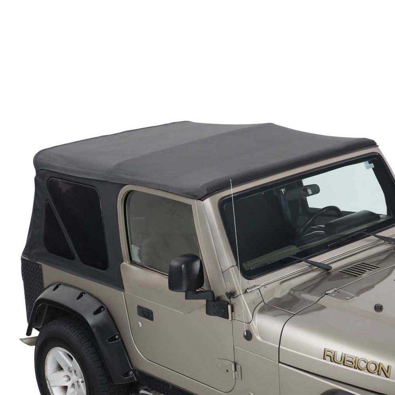 Premium Replacement Soft Top Without Upper Doors, Black Diamond With Tinted Windows - Jeep Wrangler TJ 1997-2006