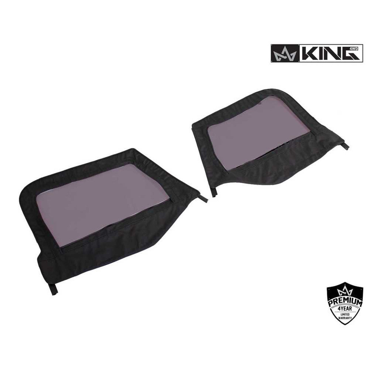 14019935T King 4WD Premium Upper Door Skins Black Diamond Passenger & Driver Side Jeep Wrangler TJ 1997-2006