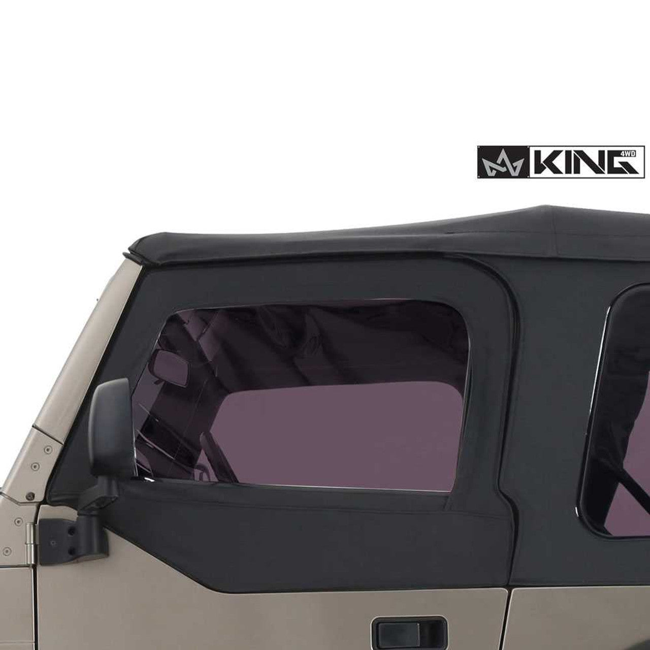 14019935T King 4WD Premium Upper Door Skins Black Diamond Passenger & Driver Side Jeep Wrangler TJ 1997-2006