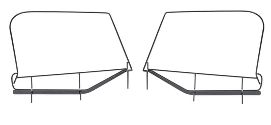 Jeep TJ Upper Steel Door Frames Pair For 97-06 WranglerTJ Black Powdercoat MasterTop