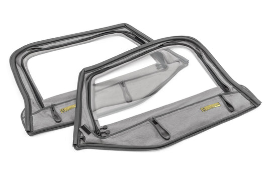 Jeep Fabric Replacement Upper Door Skins & Frame For 97-06 Wrangler TJ Black Diamond Pair MasterTop