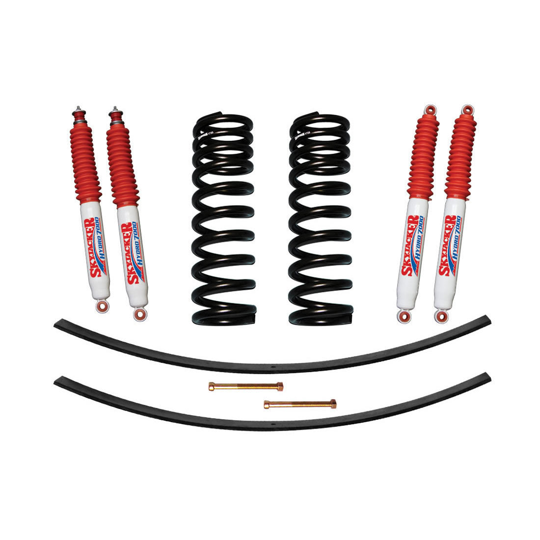 F-100/F-150 Suspension Lift Kit 73-75 Ford F-100 77-79 F-150 w/Shock 1.5-2 Inch Lift Incl. Front Coil Springs Rear Add-A-Leafs Skyjacker