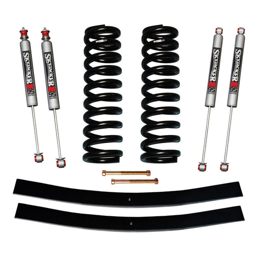 Bronco Suspension Lift Kit 78-79 Ford Bronco w/Shock M95 Performance Shocks 4 Inch Lift Incl. Front Coil Springs Rear Add-A-Leafs Skyjacker