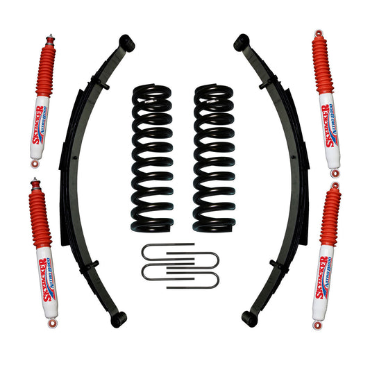 Bronco Suspension Lift Kit 78-79 Ford Bronco w/Shock Nitro Shocks 4 Inch Lift Incl. Front/Rear Springs Rear U Bolt Kit Skyjacker