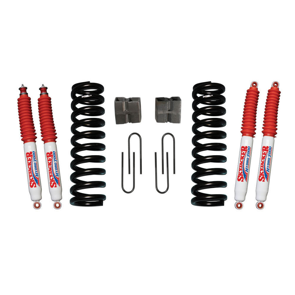 Bronco Suspension Lift Kit 75-77 Bronco w/Shock 5 Inch Lift Incl. Front Coil Springs Rear U Bolt Kit Rear Block Skyjacker