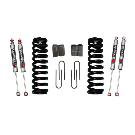 Bronco Suspension Lift Kit 75-77 Bronco w/Shock M95 Performance Shocks 5 Inch Lift Incl. Front Coil Springs Rear U Bolt Kit Rear Block Skyjacker