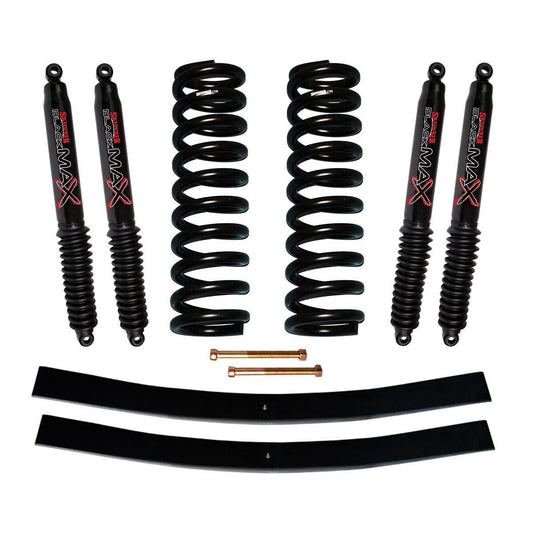 F-100 Suspension Lift Kit 70-72 F-100 w/Shock Black MAX Shocks 4 Inch Lift Incl. Front Coil Springs Rear Add-A-Leafs Skyjacker