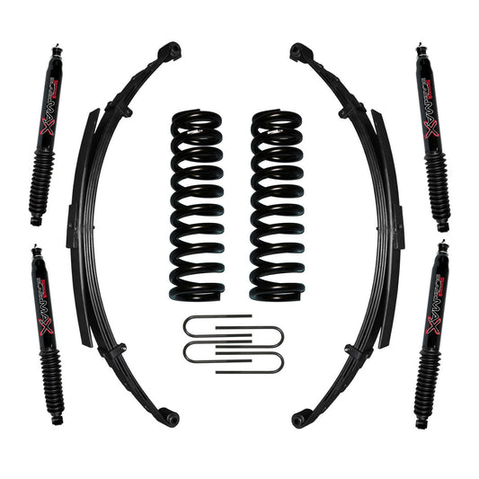 F-100/F-150 Suspension Lift Kit 73-75 F-100 77-79 F-150 w/Shock Black MAX Shocks 4 Inch Lift Incl. Front/Rear Springs Rear U Bolt Kit Skyjacker