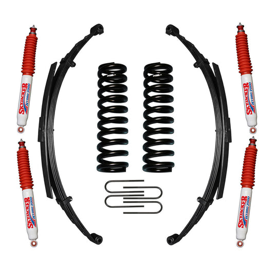 F-100/F-150 Suspension Lift Kit 73-75 F-100 77-79 F-150 w/Shock 4 Inch Lift Incl. Front/Rear Springs Rear U Bolt Kit Skyjacker