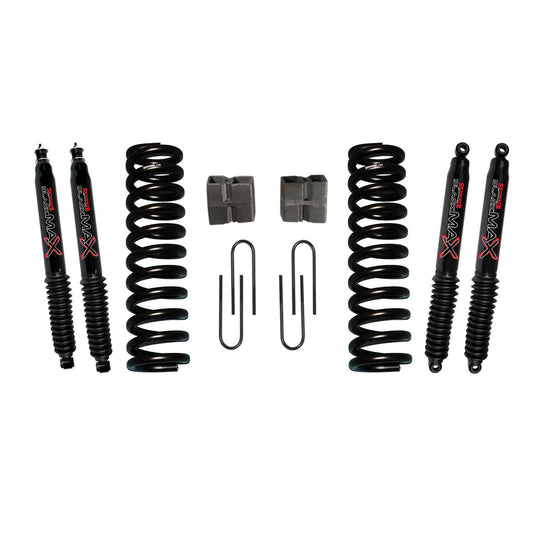 Bronco Suspension Lift Kit 78-79 Bronco w/Shock Black MAX Shocks 6 Inch Lift Incl. Front Coil Springs Rear U Bolt Kit Rear Blocks Skyjacker