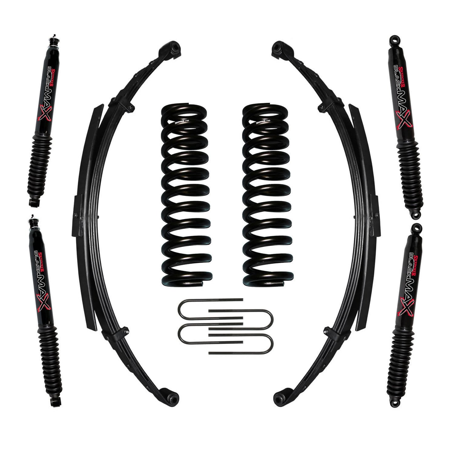 Bronco Suspension Lift Kit 78-79 Bronco w/Shock Black MAX Shocks 6 Inch Lift Incl. Front/Rear Springs Rear U Bolt Kit Skyjacker