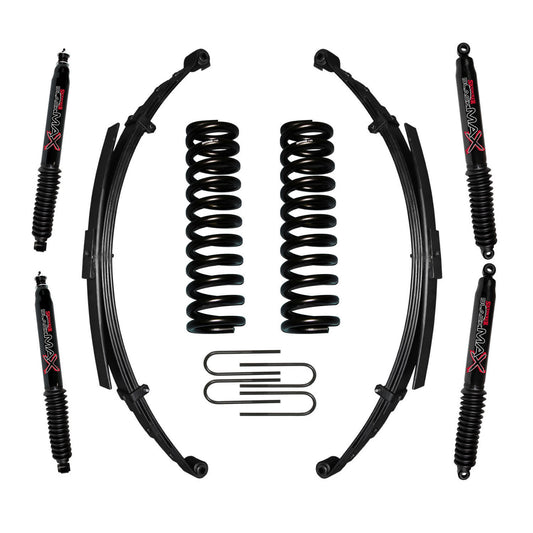 Bronco Suspension Lift Kit 75-79 Bronco w/Shock Black MAX Shocks 7 Inch Lift Incl. Coil Spring Leaf Spring U Bolt Kit Skyjacker