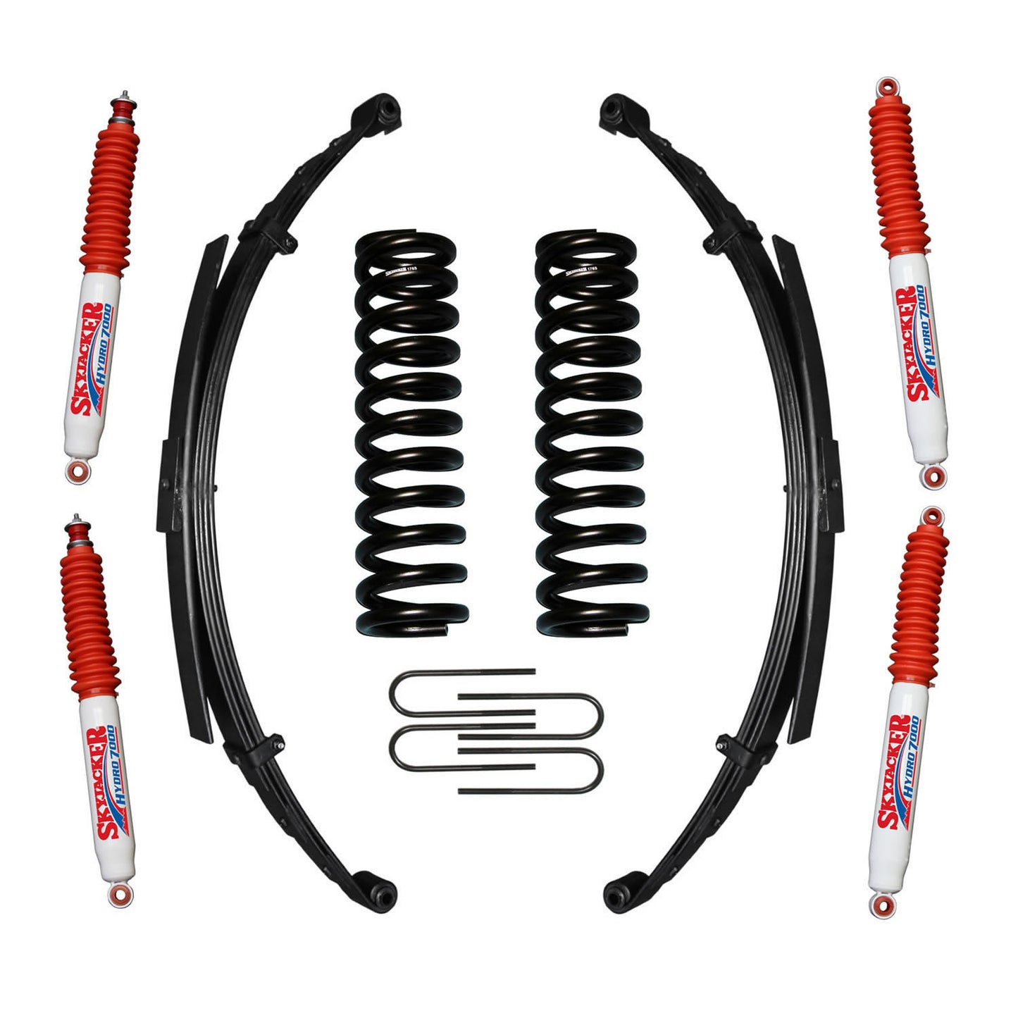 Bronco Suspension Lift Kit 75-79 Bronco w/Shock 7 Inch Lift Incl. Coil Spring Leaf Spring U Bolt Kit Skyjacker