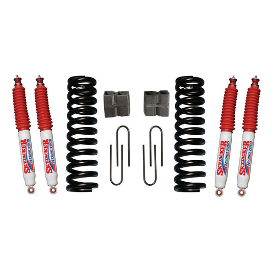 Suspension Lift Kit w/Shock 6 Inch Lift Incl. Front Coil Springs Rear U Bolt Kit Rear Block Skyjacker