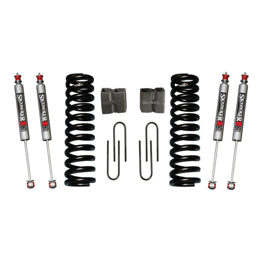 Suspension Lift Kit w/Shock M95 Performance Shocks 6 Inch Lift Incl. Front Coil Springs Rear U Bolt Kit Rear Block Skyjacker