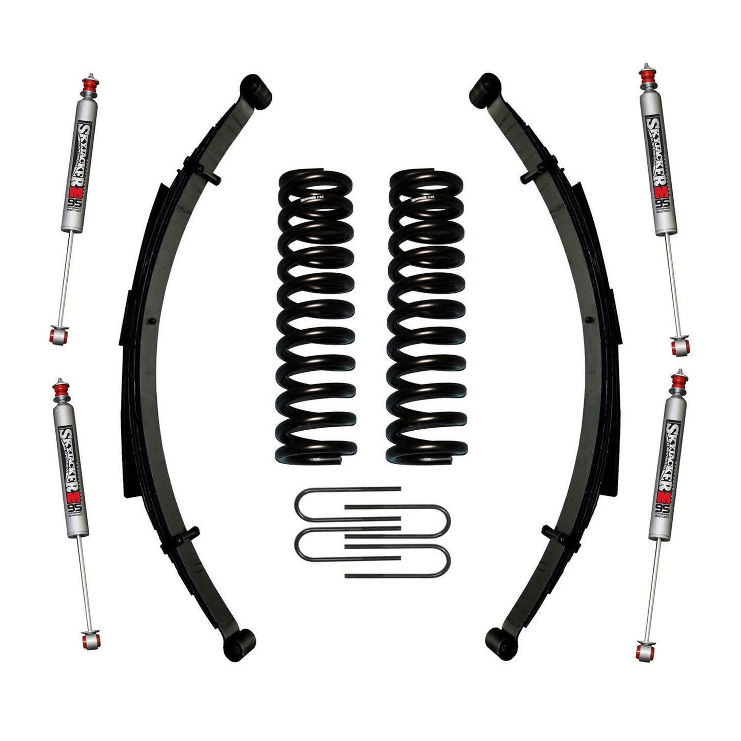 Suspension Lift Kit w/Shock M95 Performance Shocks 6 Inch Lift Incl. Front/Rear Springs Rear U Bolt Kit Skyjacker