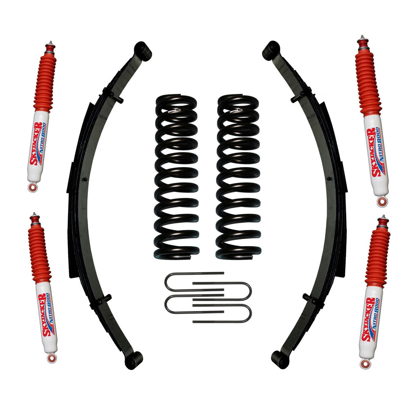 Suspension Lift Kit w/Shock Nitro Shocks 6 Inch Lift Incl. Front/Rear Springs Rear U Bolt Kit Skyjacker