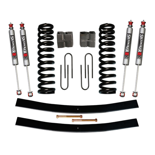 Bronco Suspension Lift Kit 78-79 Bronco w/Shock M95 Performance Shocks 9 Inch Lift Incl. Front Coil Springs Rear U Bolt Kit Rear Block Rear Add-A-Leafs Skyjacker