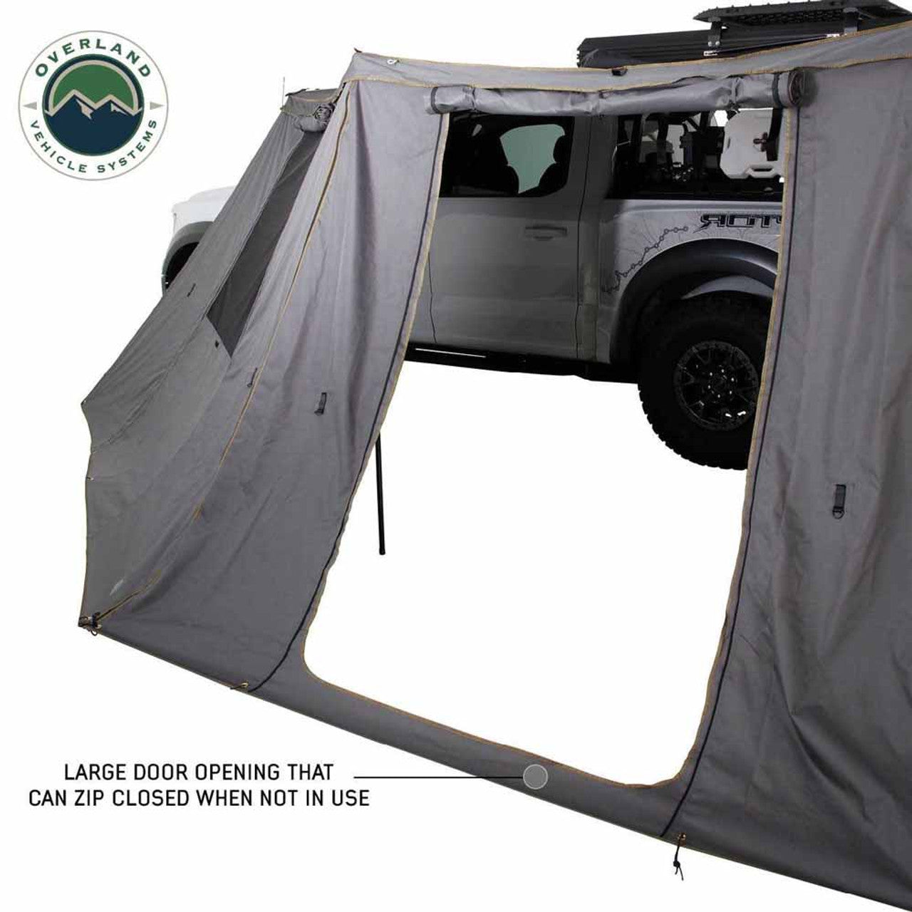 HD Nomadic 270 Degree Awning Wall 1 with Door & Window - Driver Side