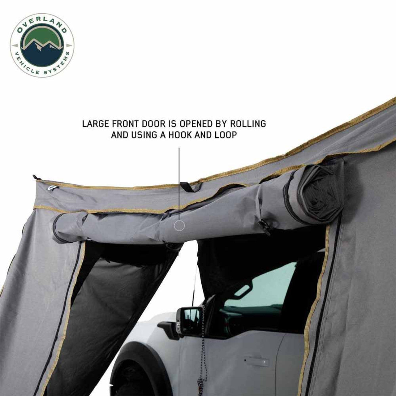 HD Nomadic 270 Degree Awning Wall 1 with Door & Window - Driver Side