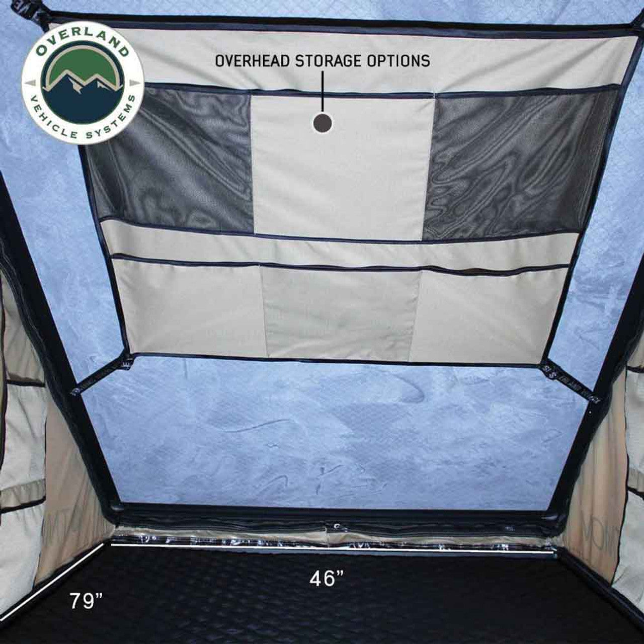 LD TMON Clamshell Aluminum Hard Shell Roof Top Tent - 2 Person Capacity, Tan Body & Green Rainfly