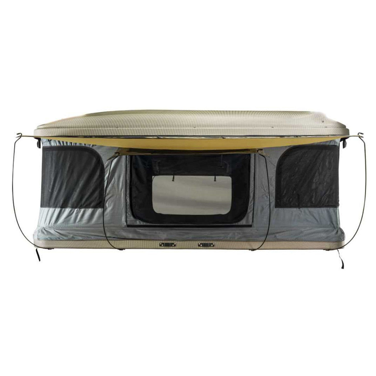 HD Bundu Pop Up Hard Shell Roof Top Tent, Grey Body & Green Trim