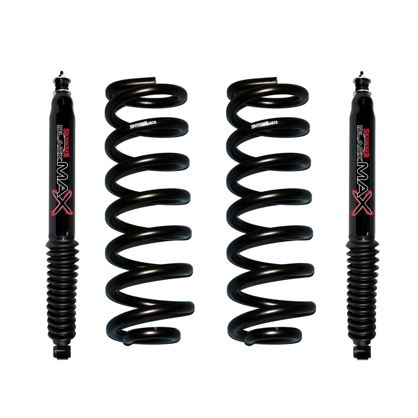 Suspension Lift Kit w/Shock Black MAX Shocks 2 Inch Front Lift Skyjacker