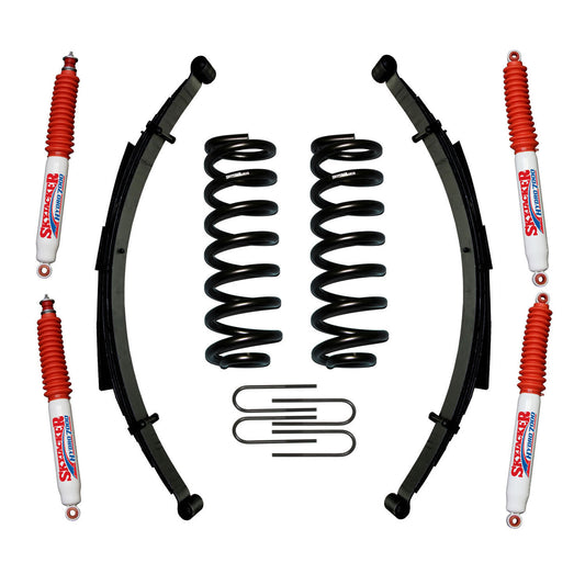 Suspension Lift Kit w/Shock 1.5-2 Inch Lift Incl. Front/Rear Springs Rear U Bolt Kit Skyjacker