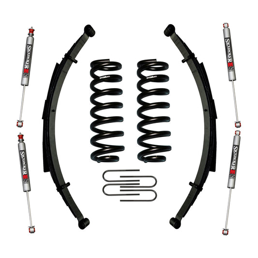 Suspension Lift Kit w/Shock M95 Performance Shocks 1.5-2 Inch Lift Incl. Front/Rear Springs Rear U Bolt Kit Skyjacker