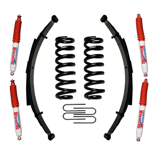 Suspension Lift Kit w/Shock Nitro Shocks 1.5-2 Inch Lift Incl. Front/Rear Springs Rear U Bolt Kit Skyjacker