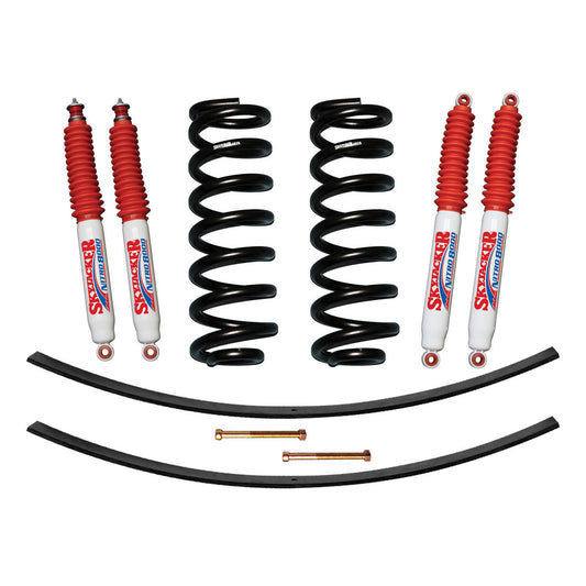 Suspension Lift Kit w/Shock Nitro Shocks 1.5-2 Inch Lift Incl. Front Coil Springs Rear Add-A-Leafs Skyjacker