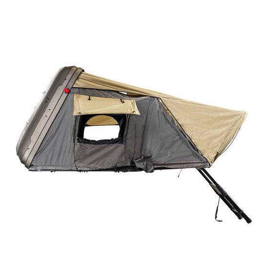 HD Bundu Cantilever Hard Shell Roof Top Tent, Grey Body & Green Rainfly