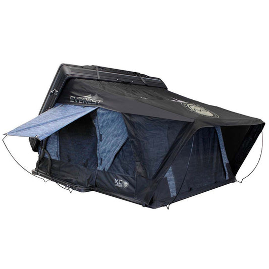 XD Everest Cantilever Aluminum Hard Shell Roof Top Tent, Blue Body & Black Rainfly