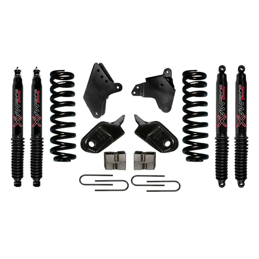 F-150 Suspension Lift Kit 80-96 Ford F-150  w/Shock Black MAX Shocks 6 Inch Lift Incl. Front Coil Springs Brackets Rear U Bolt Kit Rear Blocks Skyjacker