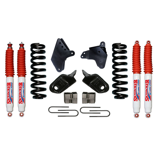 F-150 Suspension Lift Kit 80-96 Ford F-150 w/Shock 6 Inch Lift Incl. Front Coil Springs Brackets Rear U Bolt Kit Rear Blocks Skyjacker