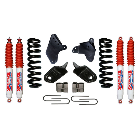 F-150 Suspension Lift Kit 80-96 Ford F-150 w/Shock Nitro Shocks 6 Inch Lift Incl. Front Coil Springs Brackets Rear U Bolt Kit Rear Blocks Skyjacker