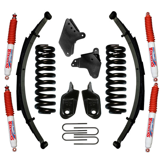 F-150 Suspension Lift Kit 80-96 Ford F-150 w/Shock 6 Inch Lift Incl. Front/Rear Springs Brackets Rear U Bolt Kit Skyjacker