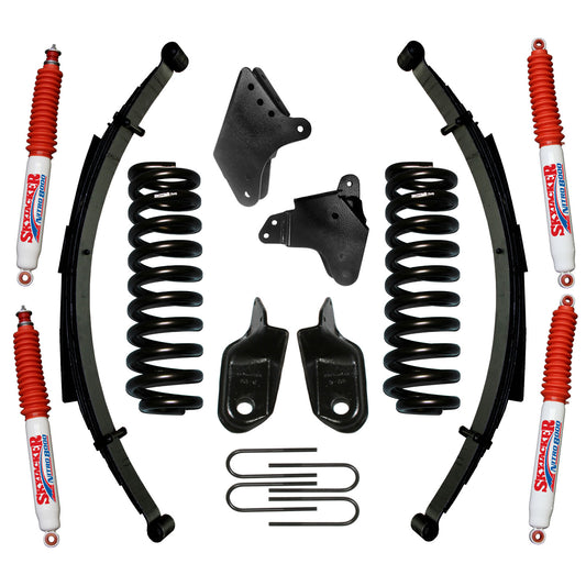 F-150 Suspension Lift Kit 80-96 Ford F-150 w/Shock Nitro Shocks 6 Inch Lift Incl. Front/Rear Springs Brackets Rear U Bolt Kit Skyjacker