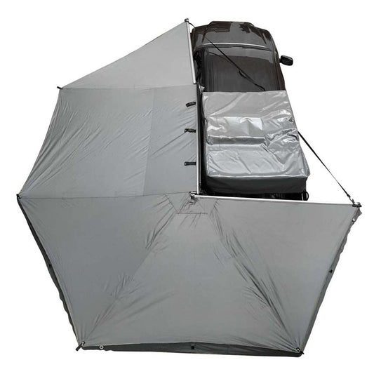 HD Nomadic 270 Degree Awning - Driver Side - Dark Gray Awning with Black Cover