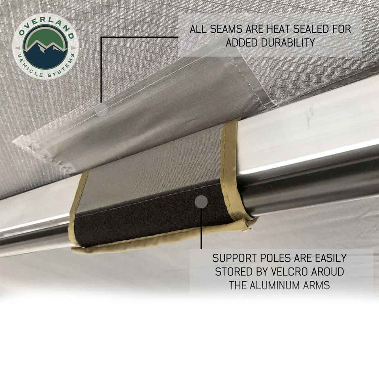 HD Nomadic 270 Passenger Side Awning with Bracket Kit for Mid - High Roofline Vans