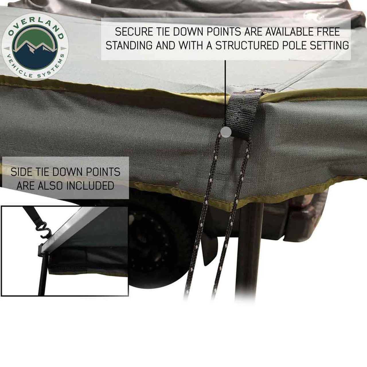 HD Nomadic 270 Passenger Side Awning with Bracket Kit for Mid - High Roofline Vans