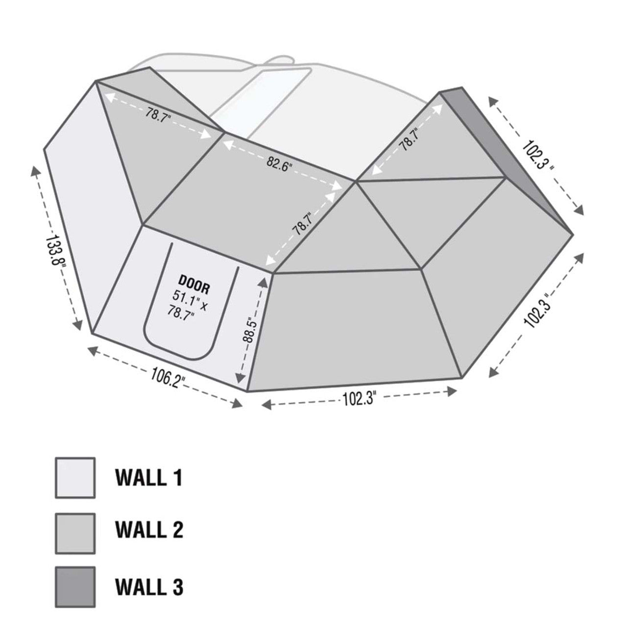 HD Nomadic 270 Degree Awning & Wall 1, 2, & 3, Mounting Brackets - Driver Side